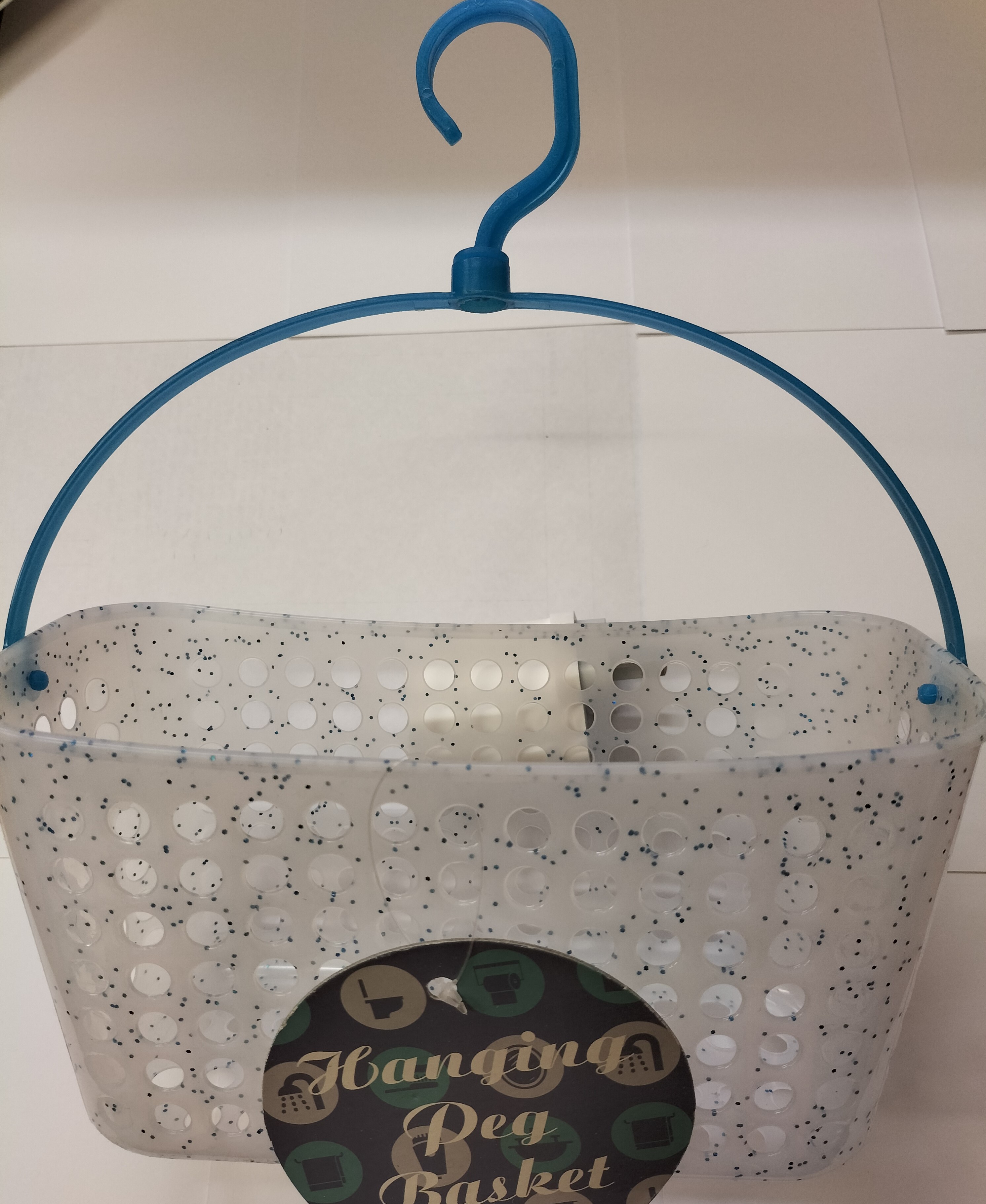 Laundry Peg Carry Basket Rect. Plastic 22x10x11cm